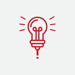 Lightbulb icon vector template, stock vector template, icon template