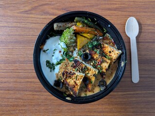 Baked Rosemary Paneer Cilantro Bowl