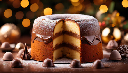 甘くておいしそうなケーキをどうぞ