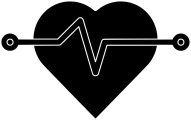 medical illustration cpr silhouette heart logo monitor icon  emergency outline emergency ecg health hospital organ cardiac pulse patient doctor shape doctor care resuscitation for vector graphic backg