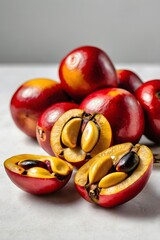 Ackee Fruit Still Life Minimalist Avatar on White Background