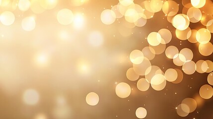 A beautiful background of shimmering golden bokeh lights creating a festive and elegant atmosphere, perfect for celebrations.