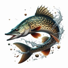 Fototapeta premium fish on a white background