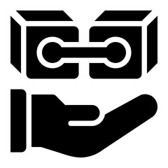 blockchain service, blockchain, block chain, services, offering, tokenization solid or glyph icon