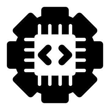 opcode, programming, processor, computing, operations, code solid or glyph icon