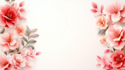 Fototapeta premium A delicate floral arrangement with soft pink hues, perfect for backgrounds or decorative purposes.