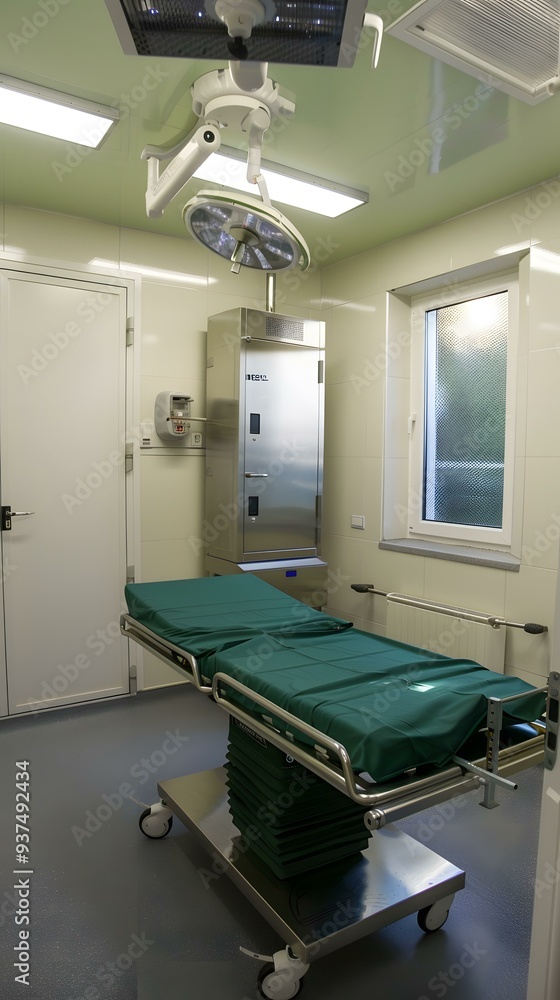 Canvas Prints Modern Medical Equipment Room With Examination Table