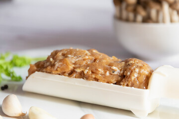 Ground seasoned chicken breast; protein and is a great source of fiber, vitamins and minerals. It...