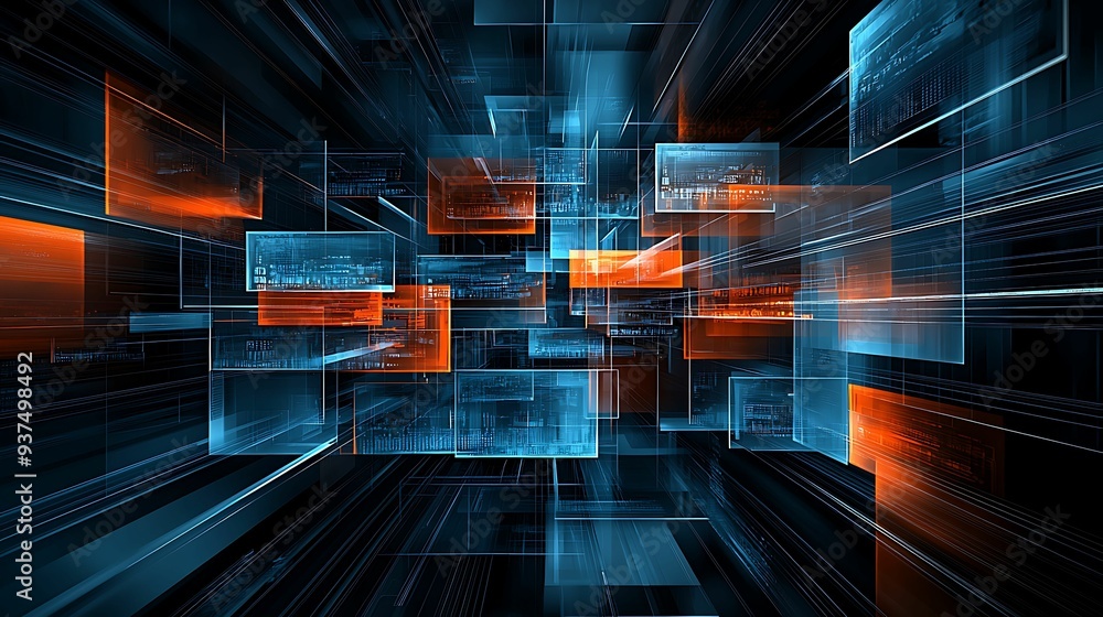 Poster a stylized digital environment with screens showing conflicting news and distorted images, symbolizi