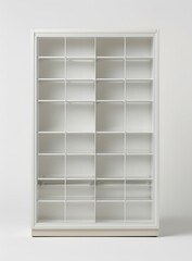 White Cabinet With Glass Shelves