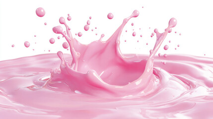 A 3D render depicting a realistic collection of liquid splashes, including various forms like food, drink, yogurt, cocktail, and cream. The set features dynamic splashes in different shapes.