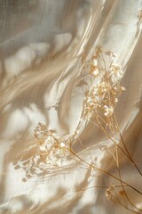 Ethereal Botanical Escape: Delicate Flowers Drifting in the Soft Light
