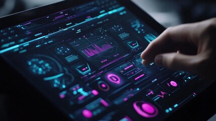 Obraz premium Futuristic Technology Interface