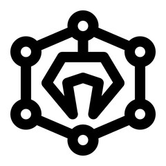 nanotechnology, nanotech, robotics, robot, micro technology, technology outline icon