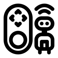 remote control, robotics, robot, robot control, robot toys, technology outline icon