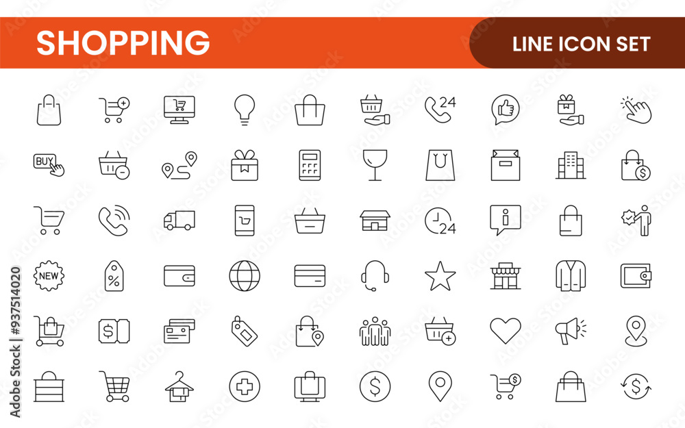 Aufkleber set of shopping cart icons. collection of web icons for online store, from various cart icons in var