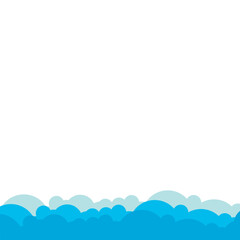 Fototapeta premium Cloud Footer