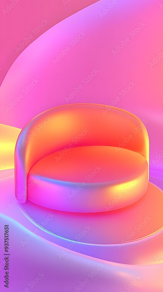 Poster abstract 3d rendered background with gradient colors