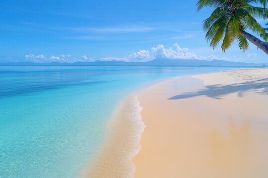 beach with palm trees