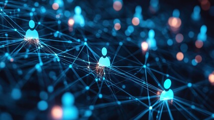 Interconnected Digital Network Abstract Background