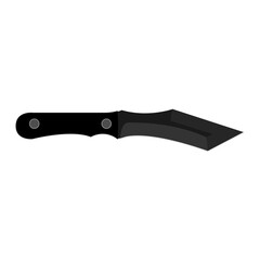 Black and dark army military knife tactical knife; hunting, tourist, survival. vector icon