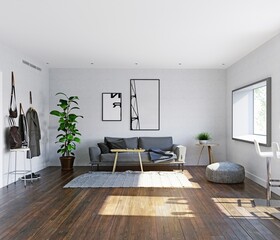 modern  living interior design.