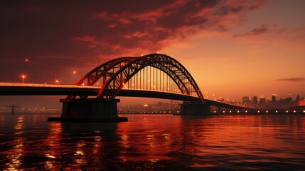 Fototapeta premium bridge river suspension 