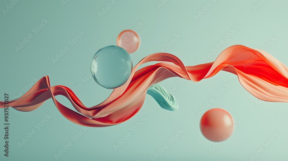 Aufkleber design an abstractly minimalist poster using macro props made of gipsum ai generated illustration