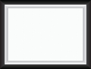 Photo frame. Vector isolated picture frame mockup on transparent background. Stock vector.