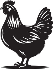 Silhouette Hen