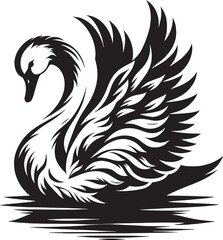 Silhouette Swan