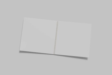 Square Spiral Notebook Blank Mockup