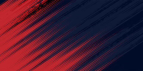 Fototapeta premium Black and red abstract grunge background with halftone style modern arts grunge red halftone