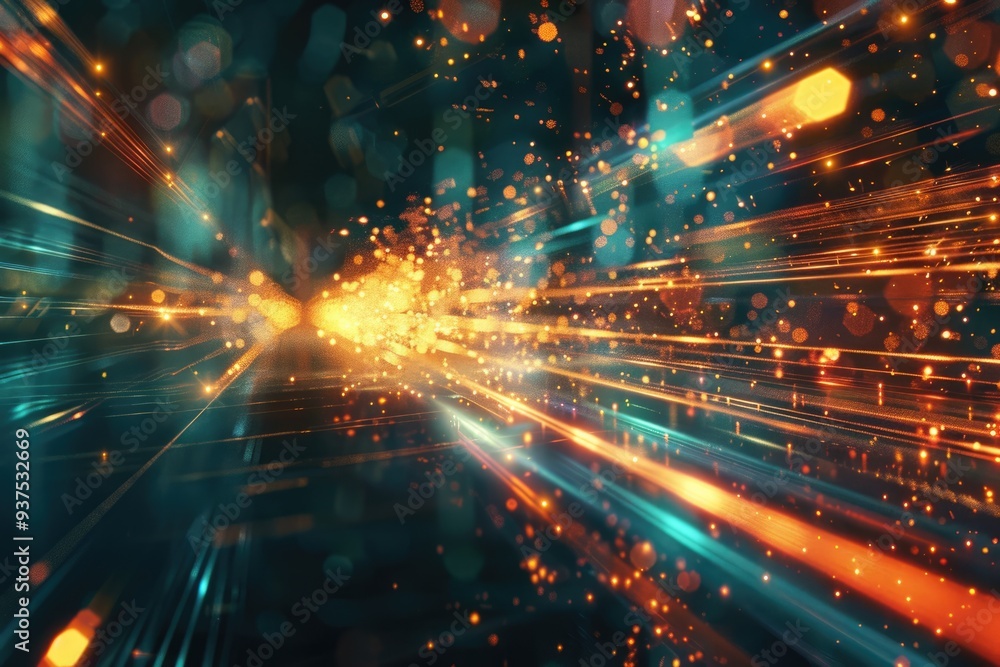 Poster abstract of lighting for background.abstract of digital lens flare background