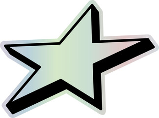 Y2K Holographic Sticker