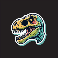 vector image of a trex dinosaur head