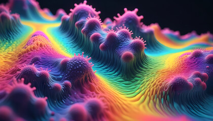 Fototapeta premium Abstract multicolored fractal background