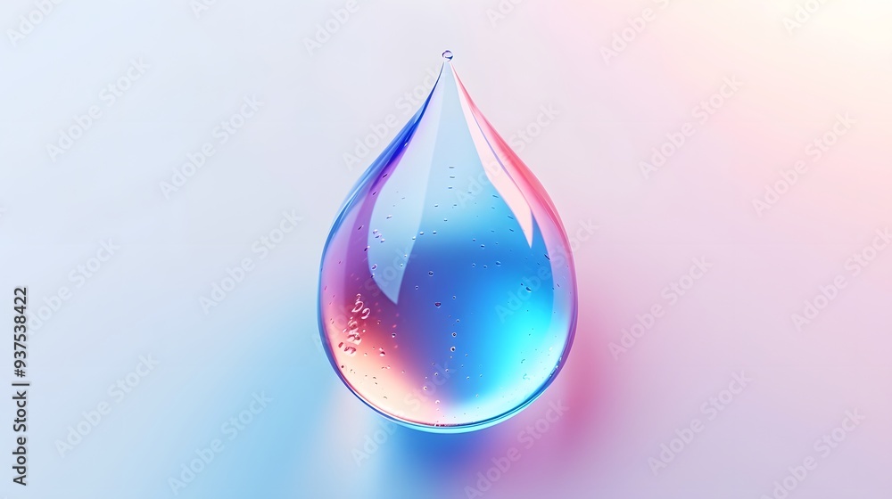Aufkleber forumulate art for serum drop isolated on a white background with a glowing effect ai generated illu