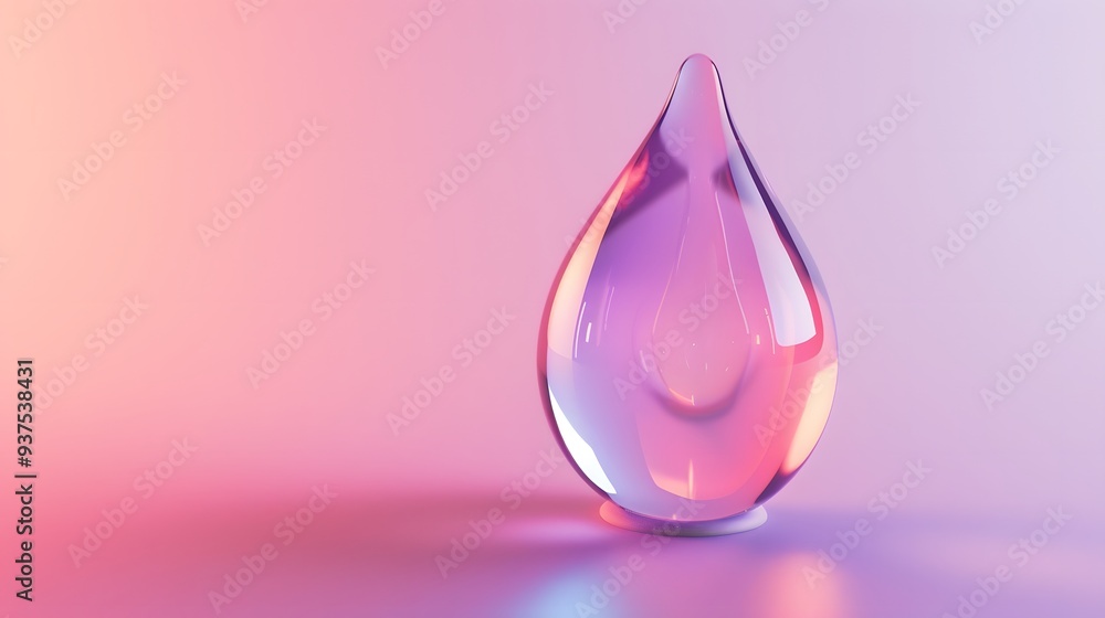 Poster forumulate art for serum drop isolated on a white background with a glowing effect ai generated illu