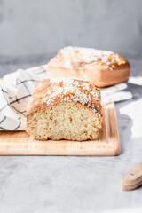 Homemade bread on a table