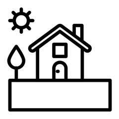 Village Vector Icon Design