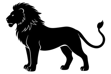 Lion silhouette vector art illustration