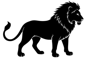 Lion silhouette vector art illustration