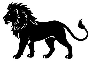 Lion silhouette vector art illustration