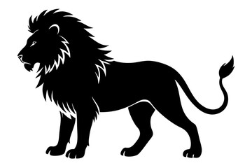 Lion silhouette vector art illustration