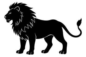Lion silhouette vector art illustration