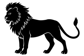 Lion silhouette vector art illustration