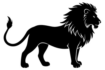 Lion silhouette vector art illustration