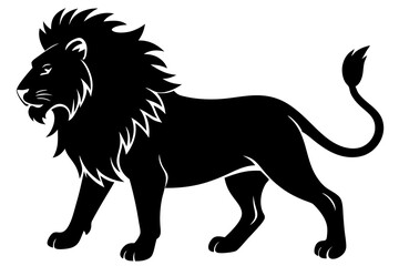 Lion silhouette vector art illustration