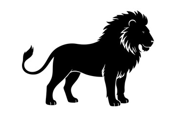 Lion silhouette vector art illustration